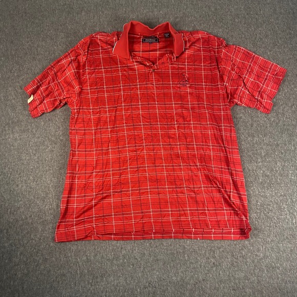 The Pinehurst Collection Other - Pinehurst Collection Men's Red Plaid Golf Polo Shirt Large